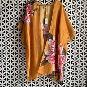 Yellow-Pink Peony Kimono